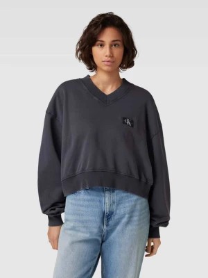 Zdjęcie produktu Bluza o kroju oversized z dekoltem w serek Calvin Klein Jeans