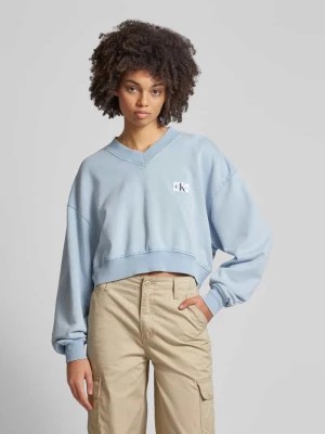 Zdjęcie produktu Bluza o kroju oversized z dekoltem w serek Calvin Klein Jeans