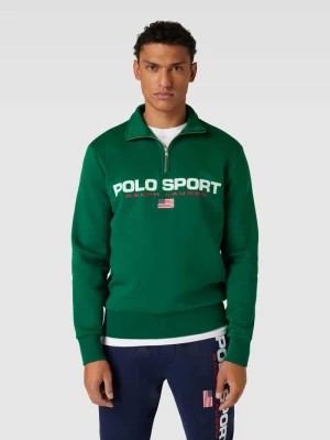 Zdjęcie produktu Bluza z kołnierzem i nadrukiem z logo Polo Sport