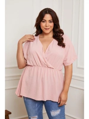 Zdjęcie produktu Plus Size Company Bluzka "Bibaz" w kolorze jasnoróżowym rozmiar: 42