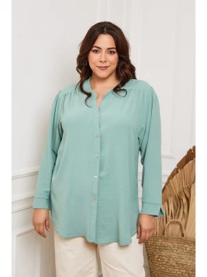 Zdjęcie produktu Plus Size Company Bluzka "British" w kolorze turkusowym rozmiar: 40