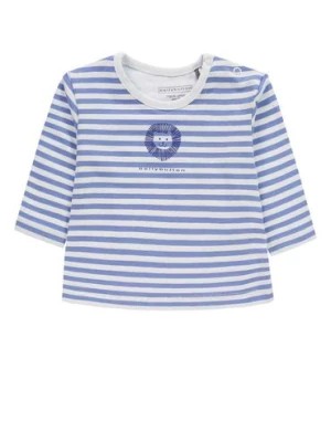 Zdjęcie produktu Bluzka chłopięca z długim rękawem, bawełna organiczna, niebieska, paski, Bellybutton