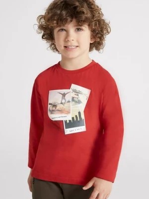 Zdjęcie produktu Bluzka chłopięca z nadrukiem - czerwona Mayoral