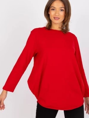 Zdjęcie produktu Bluzka damska dzianinowa - czerwona Ex Moda