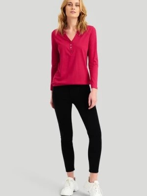 Zdjęcie produktu Bluzka damska z długim rękawem różowa Greenpoint