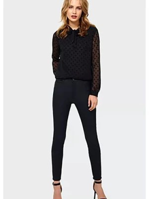 Zdjęcie produktu Bluzka damska z wiskozy z długim rękawem - czarna Greenpoint