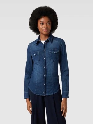 Zdjęcie produktu Bluzka jeansowa z kieszeniami na piersi Liu Jo White