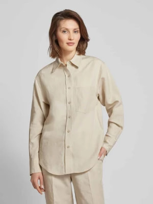 Zdjęcie produktu Bluzka koszulowa o kroju regular fit z dodatkiem lnu Calvin Klein Womenswear