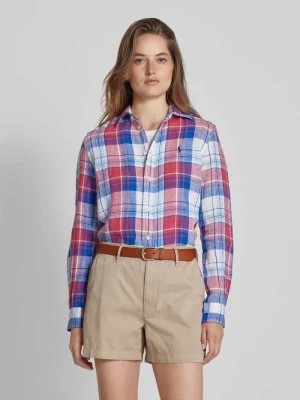 Zdjęcie produktu Bluzka koszulowa o kroju relaxed fit z lnu z wyhaftowanym logo Polo Ralph Lauren