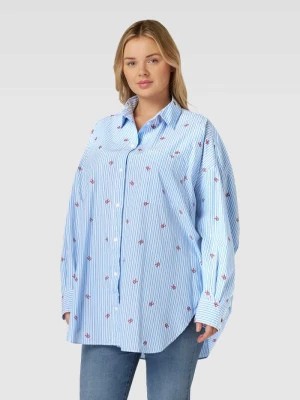 Zdjęcie produktu Bluzka koszulowa oversized z wzorem w paski Tommy Hilfiger Curve