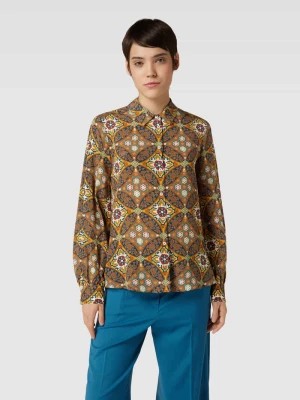 Zdjęcie produktu Bluzka koszulowa z jedwabiu ze wzorem na całej powierzchni model ‘ORONTE’ Weekend Max Mara