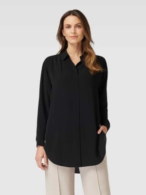 Zdjęcie produktu Bluzka koszulowa z krytą listwą guzikową model ‘Benika’ w kolorze czarnym Boss