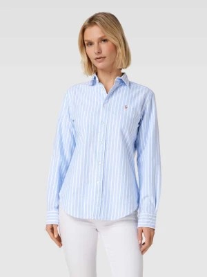 Zdjęcie produktu Bluzka koszulowa z wyhaftowanym logo model ‘Kendal’ Polo Ralph Lauren