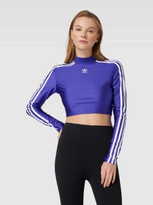 Zdjęcie produktu Bluzka krótka z długim rękawem i paskami w kontrastowym kolorze adidas Originals