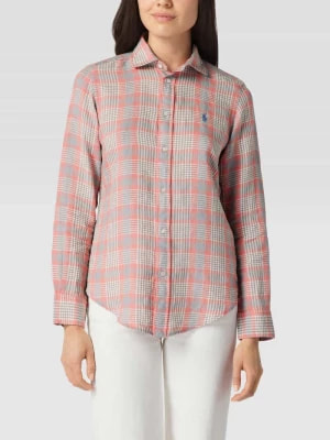 Zdjęcie produktu Bluzka lniana o kroju classic fit ze wzorem w kratę Polo Ralph Lauren