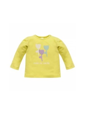 Zdjęcie produktu Bluzka niemowlęca z długim rękawem z Kwiatkami żółta Pinokio