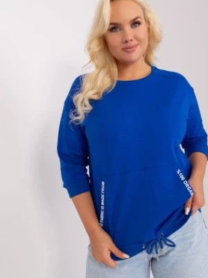 Zdjęcie produktu Bluzka plus size z kieszenią kobaltowy RELEVANCE