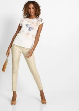 Zdjęcie produktu Bluzka shirtowa z kwiatowym nadrukiem bonprix
