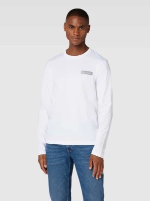 Zdjęcie produktu Bluzka z bawełny z długim rękawem i detalem z logo CK Calvin Klein