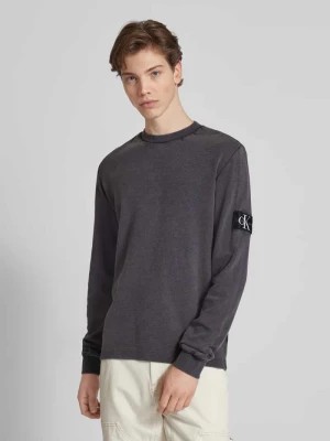 Zdjęcie produktu Bluzka z długim rękawem i fakturowanym wzorem Calvin Klein Jeans