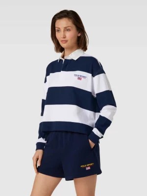 Zdjęcie produktu Bluzka z długim rękawem i wzorem w blokowe pasy Polo Sport