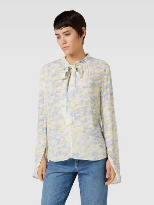 Zdjęcie produktu Bluzka z wiązaniem pod szyją z wiskozy z kwiatowym wzorem HUGO