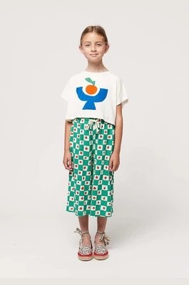 Zdjęcie produktu Bobo Choses spodnie bawełniane dziecięce kolor zielony wzorzyste