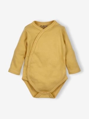 Zdjęcie produktu Body niemowlęce z bawełny organicznej dla chłopca kolor miodowy długi rękaw NINI