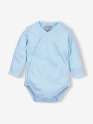 Zdjęcie produktu Body niemowlęce z bawełny organicznej - niebieskie - długi rękaw NINI