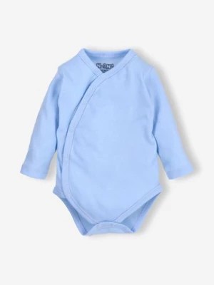 Zdjęcie produktu Body niemowlęce z bawełny organicznej dla chłopca niebieskie długi rękaw NINI