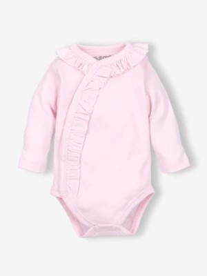 Zdjęcie produktu Body niemowlęce z bawełny organicznej dla dziewczynki - różowe NINI