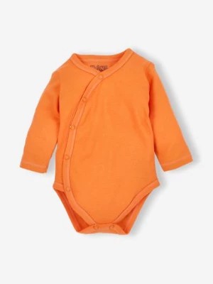Zdjęcie produktu Body niemowlece z bawelny organicznej pomarańczowe długi rękaw NINI