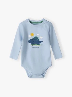 Zdjęcie produktu Body niemowlęce z długim rękawem Dino - niebieskie 5.10.15.