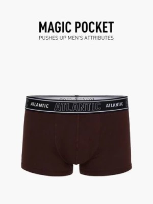 Zdjęcie produktu Bokserki męskie magic pocket- czekoladowy ATLANTIC