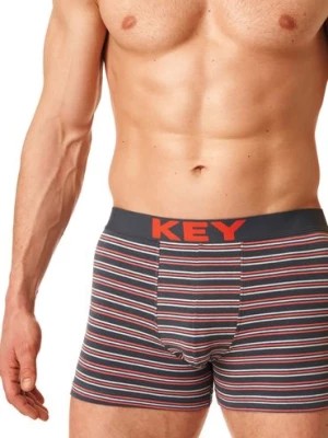 Zdjęcie produktu Bokserki  męskie ze sportową gumką w paski key