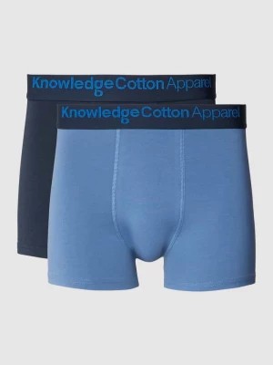 Zdjęcie produktu Bokserki z elastycznym paskiem z logo w zestawie 2 szt. Knowledge Cotton Apparel