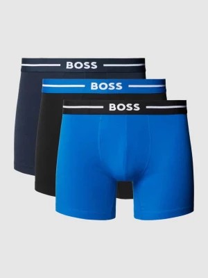 Zdjęcie produktu Bokserki z elastycznym paskiem z logo w zestawie 3 szt. model ‘Bold’ Boss