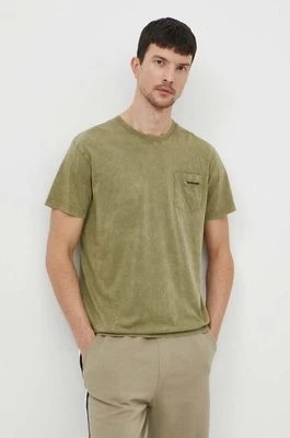Zdjęcie produktu Bomboogie t-shirt bawełniany męski kolor zielony gładki TM8554TJIS4