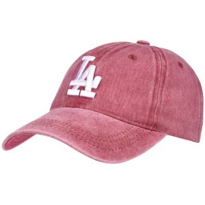 Zdjęcie produktu Bordowa czapka z daszkiem baseballówka LA czerwony Merg