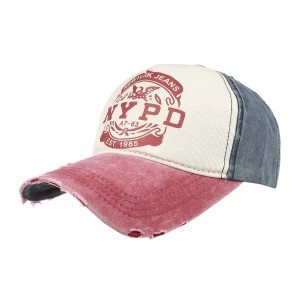Zdjęcie produktu Bordowa czapka z daszkiem baseballówka vintage uniwersalna czerwony Merg
