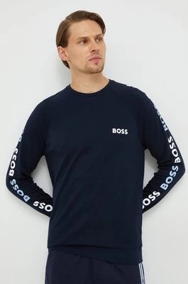 Zdjęcie produktu BOSS bluza bawełniana 50474909 męska kolor granatowy z nadrukiem