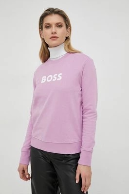 Zdjęcie produktu BOSS bluza bawełniana damska kolor różowy z nadrukiem 50468357