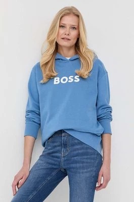 Zdjęcie produktu BOSS bluza bawełniana damska z kapturem z nadrukiem 50468367