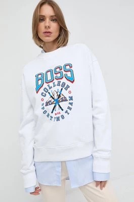 Zdjęcie produktu BOSS bluza damska kolor biały z nadrukiem