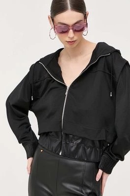 Zdjęcie produktu BOSS bluza damska kolor czarny z kapturem gładka