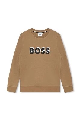 Zdjęcie produktu BOSS bluza dziecięca kolor beżowy z nadrukiem