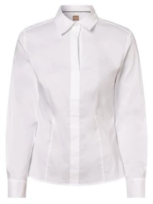 Zdjęcie produktu BOSS Bluzka damska Kobiety Bawełna biały jednolity,