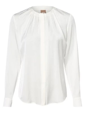 Zdjęcie produktu BOSS Bluzka damska z mieszanki jedwabiu Kobiety Jedwab biały jednolity,