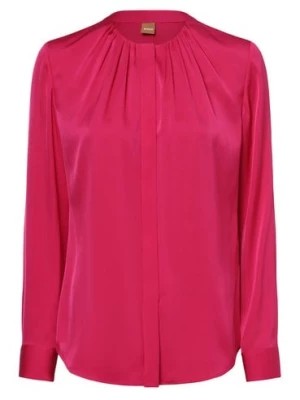 Zdjęcie produktu BOSS Bluzka damska z mieszanki jedwabiu Kobiety Jedwab wyrazisty róż jednolity,
