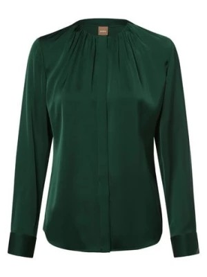 Zdjęcie produktu BOSS Bluzka damska z mieszanki jedwabiu Kobiety Jedwab zielony jednolity,